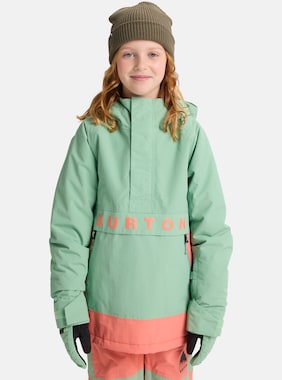 Kids' Burton Frostner 2L Anorak Jacket shown in Soft Sage / Peach Echo
