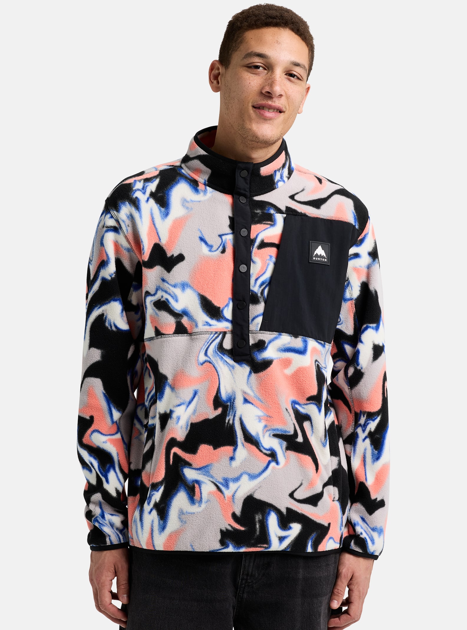 Burton CINDER SNAP SHRT - Giacca in pile - true black/nero