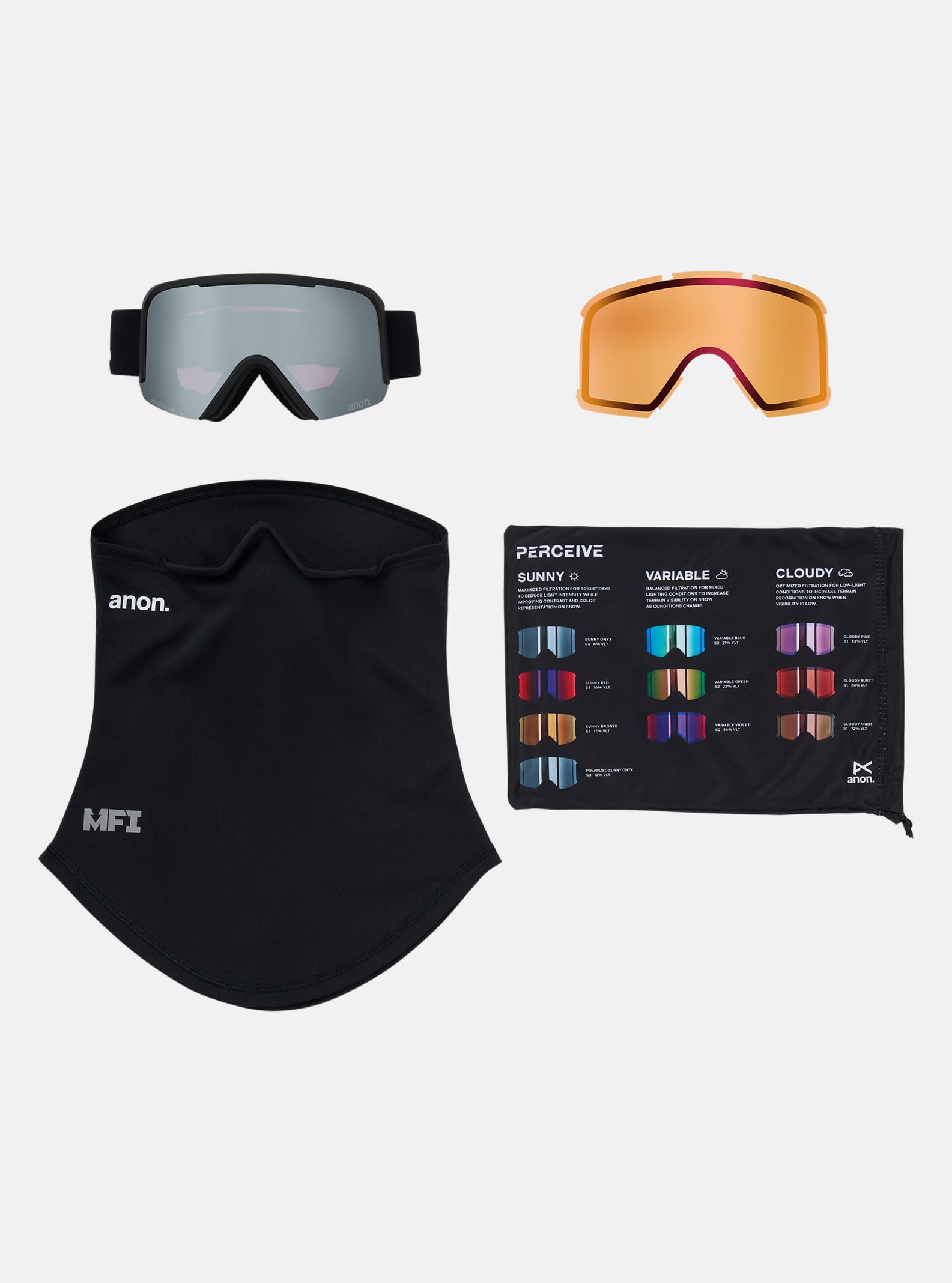 Anon Nesa Goggles + Bonus Lens + MFI® Face Mask | Anon Optics