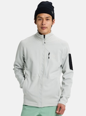 Men's Burton [ak]® Baker Stretch Full-Zip Fleece shown in Gray Cloud