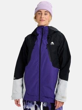 Women's Burton Reserve GORE-TEX 2L Jacket shown in Prism Violet / True Black / Gray Cloud