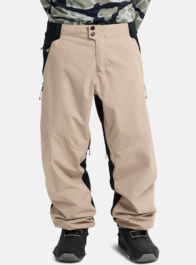 Men's Burton Reserve 2L Relaxed Pants shown in Summit Taupe / True Black