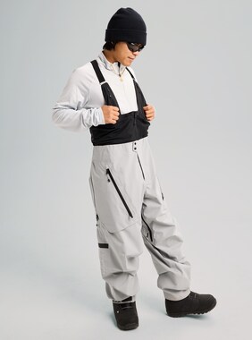 Men's Burton [ak]® Acamar Fragment GORE-TEX 3L Bib Pants shown in Apparition Gray / True Black