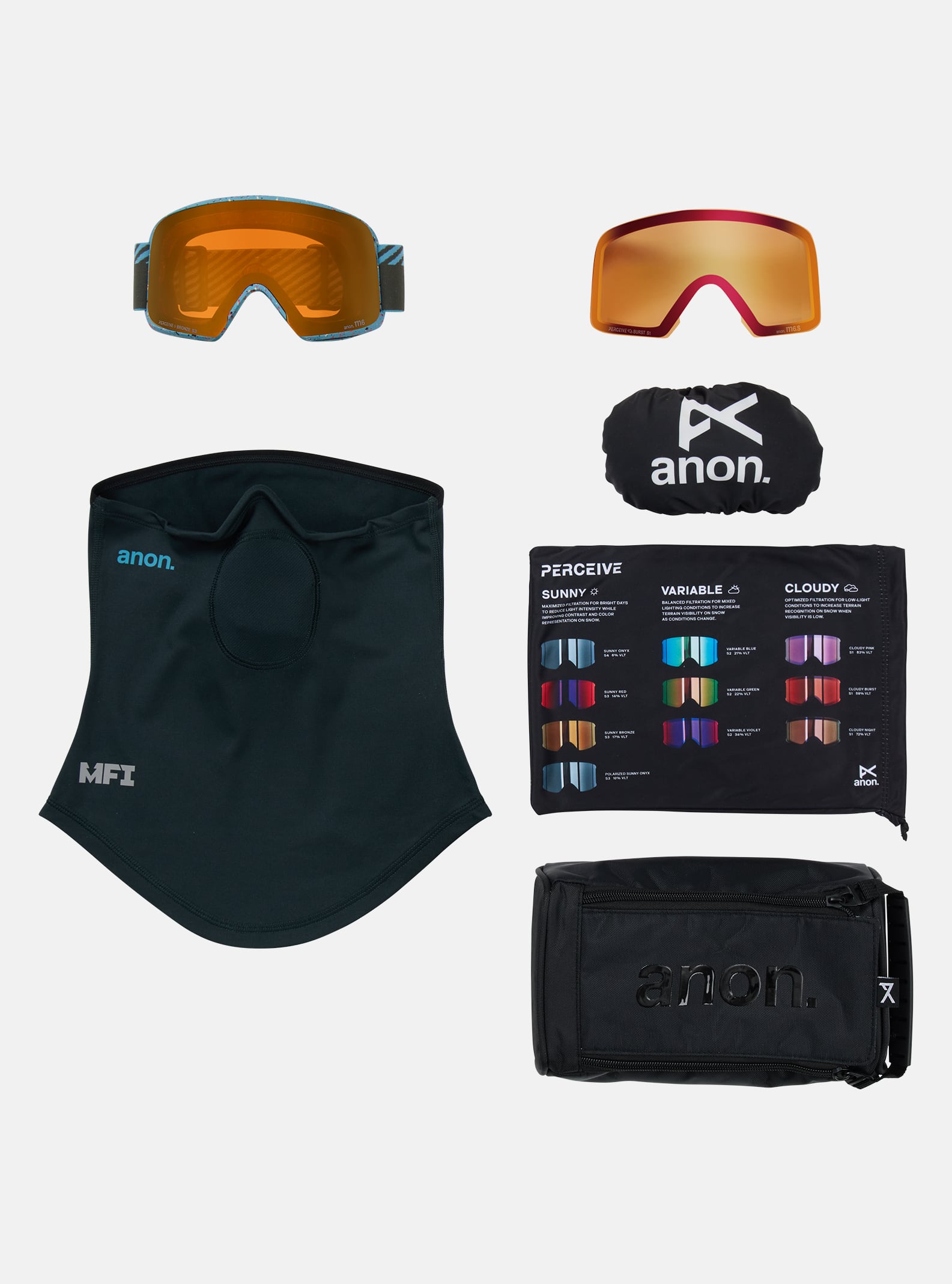 未発売限定品　anon m6 ゴーグル Anon M6 ローブリッジフィット ゴーグル + ボーナスレンズ + MFI