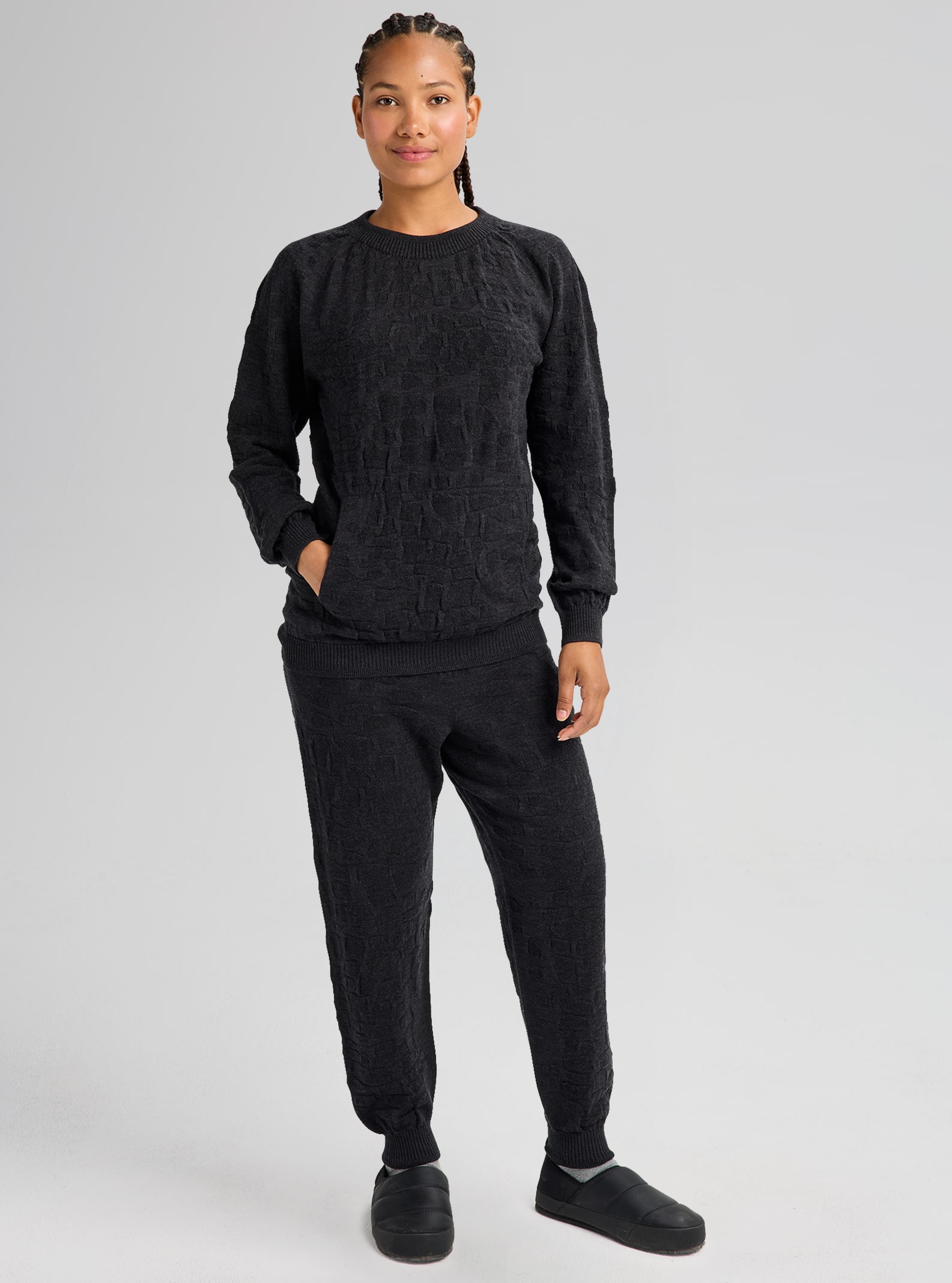 Burton MINE 77 3Dニット メリノ ミッドレイヤー クルーネック 5