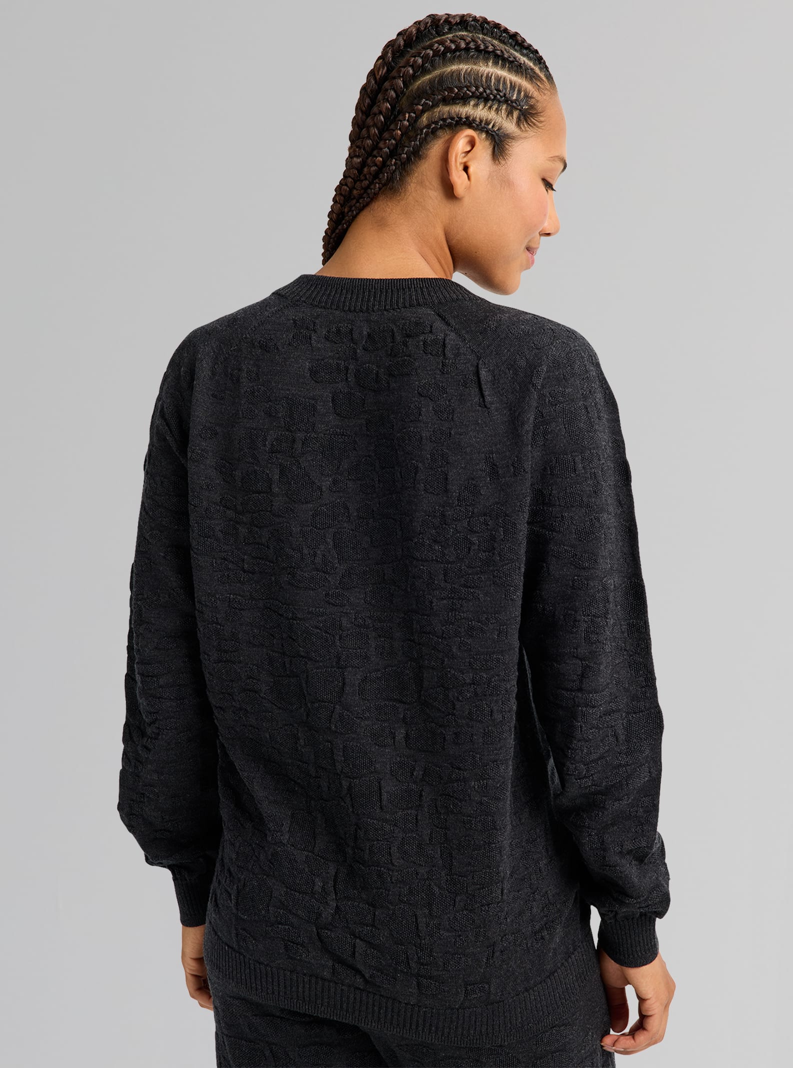 Burton MINE 77 3Dニット メリノ ミッドレイヤー クルーネック 3