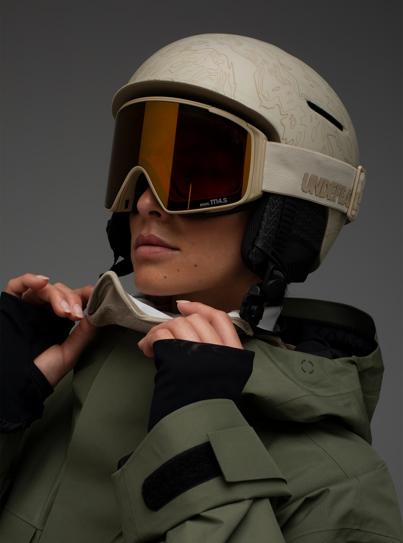 Anon Undefeated M4S ゴーグル（シリンドリカル）) + レンズ + マスク